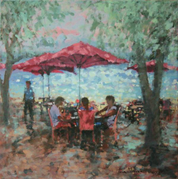 - Oil on Canvas, Painting by Tina Morgan, measuring 39 x 39 cm (H x W) framed at 62 x 62 cm £1450